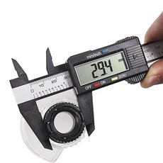 전자 디지털 켈리퍼 카본 다이얼 버니어 게이지 마이크로미터 측정 도구 눈금자 기기 150mm, 01 150mm, 1개
