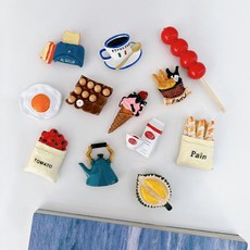 [해피인어스] 유럽스타일 푸드 냉장고 자석 11p, 푸드냉장고자석