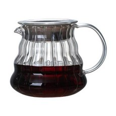 커피포트 가정 사무실용 서버 유리 차 물병 내열성 주전자 360 ml 600 ml 800ml, 없음, 1개