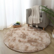 원형러그 라운드 카펫 침실 퍼매트 코스트코카페트 식탁밑러그 안마의자매트, 직경 80cm, 다크 카멜