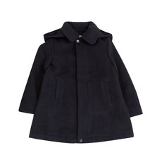 BY63CT01BK 블랙 후드 탈부착 울 코트 377003