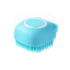썸씽슈츠 애견 애묘 목욕 실리콘 브러쉬, 1개, 블루