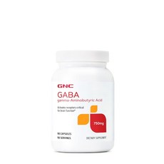 GNC GABA 750mg | Supports Brain Health | 90 Count GNC GABA 750mg | 뇌 건강 지원 | 90개, 90.72g, 1개