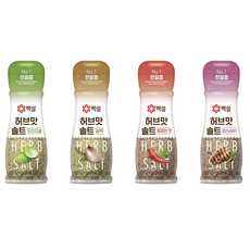 백설 허브맛 솔트 (마늘맛50g + 순한맛50g + 매콤한맛50g) + 스테이크 솔트&시즈닝 40g, 1세트, 50g