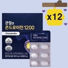 주영엔에스 관절엔 콘드로이친 1200 900mg x 60정 12박스ew, 60개