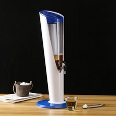 테라 소맥타워 시원한 쏘맥타워 맥주디스펜서 얼음 소맥제조기 집들이선물, 블루 LED