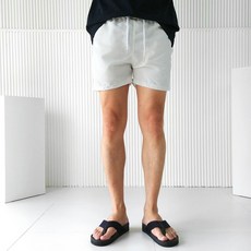 로니제이 남자 남녀공용 여름 스윔팬츠 매쉬 속바지 방수 워터 밴딩 수영복 반바지, 아이보리