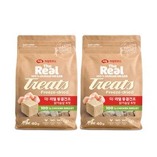 하림더리얼 강아지 동결건조 트릿, 닭가슴살맛, 40g, 2개