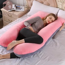 임산부엎드리기쿠션 임신선물 파묻히는 U자 산모 베고자는 꿀잠 엎드리기 대형, 원사이즈, 벨벳 핑크 그레이
