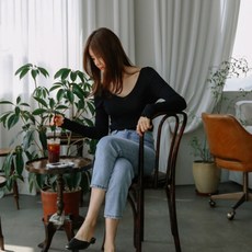 주문 완료! 국내 수입 봄 맨투맨 슬림 V넥 긴팔 티 549111