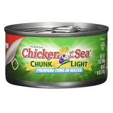 Chicken of the Sea 치킨 오브 더 씨 청크 라이트 프리미엄 튜나 인 워터 참치 통조림 7oz(198g) 12팩