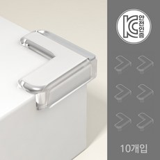 아트위브 도톰한 소프트 충돌방지 코너 가드 투명 모서리 보호대, 기본 L형, 10개 40mm, 10개입, 기본 L형