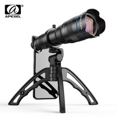 APEXEL HD 36x 망원 줌 렌즈 Monocular + Selfie 삼각대 (iPhone 용 원격 셔터 포함) Samsung Travel Hunting Hiking Spor, 1개, lens-tripod, 단일