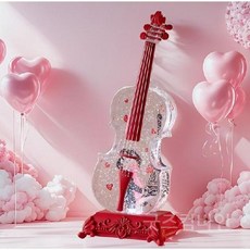 빛내는 바이올린 오르골 블루투스 스피커 무드등 LED 워터볼 빈티지 인테리어 장식 생일 선물, C. 포옹하는 연인