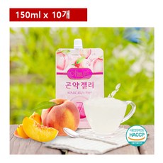 흰블리 무설탕 이눌린 곤약젤리(복숭아) 150ml x 10팩 유산균, 단일 수량