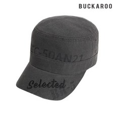 버커루 [특가전] [BUCKAROO JEANS] 공용 빈티지 워싱 반커팅 레터링 장식 유니 아일렛 심플 군모 모자