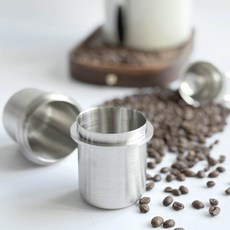프리즈마 D02 스텐 도징컵 58mm 에스프레소 레벨링툴, 1개, 실버 1개, 실버