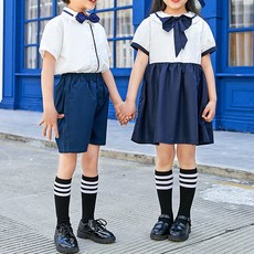 네이비라인 포인트 하복 교복세트 유치원 합창단 단복