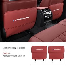 bmw 악세사리 2pcs 자동차 안티 킥 패드 좌석 뒤 보호대 커버 스토리지 액세서리 g30 f30 g20 f10 x3 x4 x5 x6 용 자동 인테리어 킥 매트, 2개