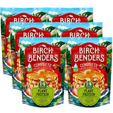 Birch Benders 식물성 단백질 팬케이크 & 와플 믹스 비건 식물 기반 단백질 10g 통곡물 물만 추가 가족 사이즈 6팩 414ml(14온스), Birch Benders 식물성 단백질 팬케이크 & 와, 397g, 6개