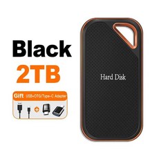 초소형 SSD 인클로저 E81 휴대용 1TB 오리지널 하드 드라이브 2TB 외장 C타입 USB 3.1 M.2 노트북 데스크탑 휴대폰 맥 플래시 메모리 디스크용, 없음, 4) Black 4TB