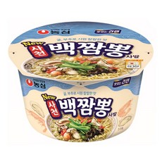 농심 사천 백짬뽕 사발 75g, 12개