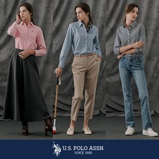[U.S. POLO ASSN.] USPA 여성 코튼100 클래식 옥스포드셔츠 3종