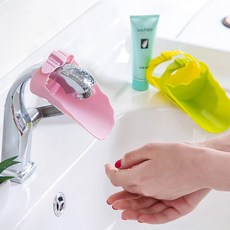 도매팜 수도꼭지 길이연장 세면 보조 워터탭, 1개, 초록