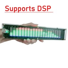 LED 음악 스펙트럼 디스플레이 음성 제어 DSP 이퀄라이저 레벨 표시기 리듬 분석기 VU 미터 USB 5V 12V 자, 02 supports DSP - 바우하우스cd