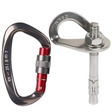 AOKWIT 25KN Anchor Hooks Set Heavy Duty Climbing Carabiners Anchor Hangers and Bolt Steel Expansion, AOKWIT 25KN 앵커 후크 세트 견고한 등반 카라, 25KN 앵커  25KN 카라비너