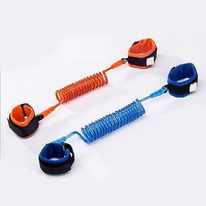 TR컴퍼니 미아방지 스프링 스트랩 끈팔찌 밴드, 블루, 1개