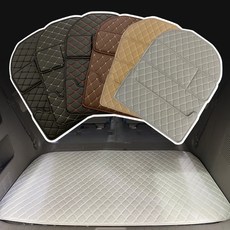 올뉴(더뉴)카니발 4세대 KA4 카니발전용 스크레치방지 킥매트2pcs+ 가죽퀄팅트렁크매트 세트, 블랙-블랙, 카니발4세대KA4 7인승
