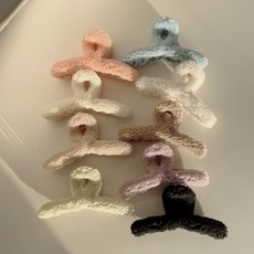 빅사이즈 13cm 뽀글 양털 꼬임 집게핀 (9color) *Wooly