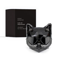 센트몬스터 고양이 차량용 방향제 킬러캣, BLACK DIAMOND(블랙유광)