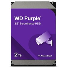 Western Digital 1TB WD Purple Surveillance 내장 하드 드라이브 HDD SATA 6Gbs 64MB Cache 3.5 WD10PURZ, 2TB, 2) 2TB, 없음 - wd10purz