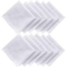 남성 행커치프s 소프트 화이트 Hankie Hankerchieves …