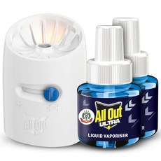 All Out Ultra Mosquito Repellant Combi Pack (Machine + Pack Of 2 Refills) | Kills Dengue Mosquitoes, 2개