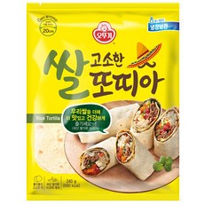 오뚜기 고소한 쌀 또띠아 20cm, 240g, 1개