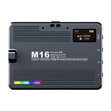 브이로그 라이브용 LED 비디오 조명 사진 필 RGB 밝기 소프트 패널 3000-9900K 1500mAh, 04 M16RGB, 1개 - 9900k