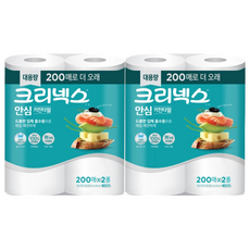 크리넥스 안심 키친타올 200매, 2개입, 2개