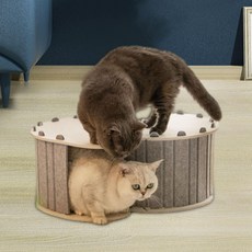 고양이 터널 침대 사계절 동굴 2 개 구멍 실내 휴대용