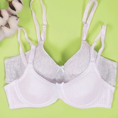 마켓콩 여아용 주니어 브라 3단계 B컵(무지 메쉬-와이어 브래지어)청소년 속옷
