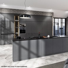  닥터씽크 릴러블키친7 오드블랙 일자형 1.4M 이하 