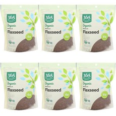 365 Whole Foods Market Flaxseed Whole Brown California 홀푸드마켓 아마씨 캘리포니아, 6개, 454g