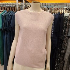 BCBG 비씨비지 최고급소재!! 가을 여름 간절기 레이온혼방 라운드 민소매 니트