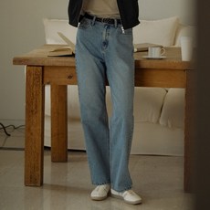 틸아이다이 Premium ring yarn straight denim pants_Blue