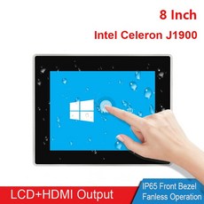 소형 산업용 미니 PC 윈도우 10 리눅스 8 인치 터치 임베디드 패널 J1900 4GB RAM WIFI Vesa 벽 마운트 올인원, 한개옵션1, 01 J1900 4GB RAM NO SSD, 1개
