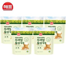 해표 우리밀 통밀가루 750g, 5개입