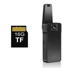 VANDLION 액션캠 바디캠 미니 카메라 무선 비전 와이파이 휴대용 디지털 녹음기 풀 HD 스포츠, 4) With 16GB TF Card, 기본