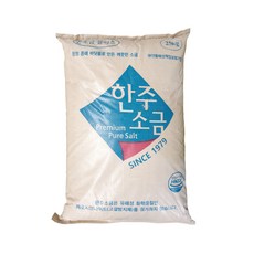 한주 본소금플러스 25kg 정제염 식품공장 식품가공 수산물가공 장류 절임용 장담이, 2개